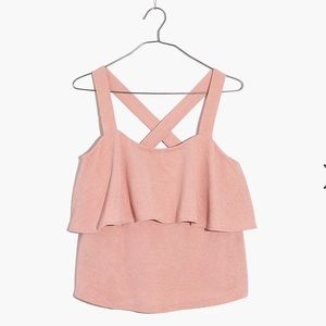 Madewell Texture & Thread Tiered Tank Top